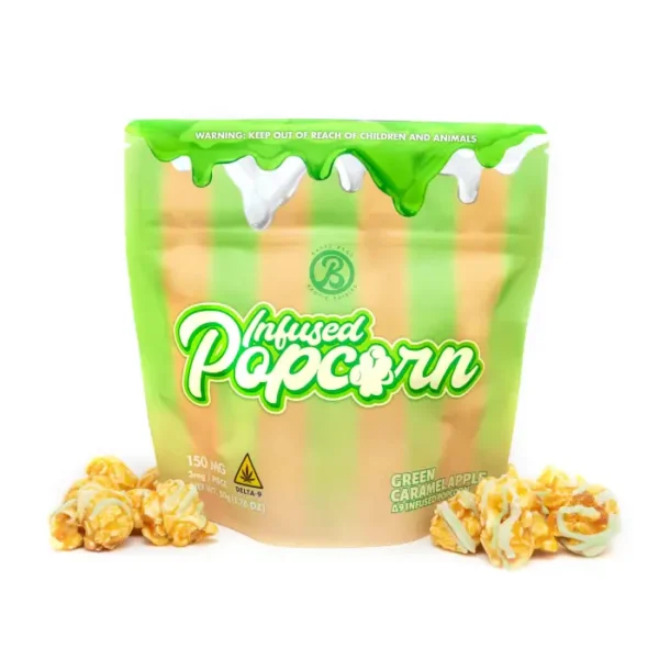BAKEDBAGS INFUSED POPCORN - GREEN CARAMEL APPLE