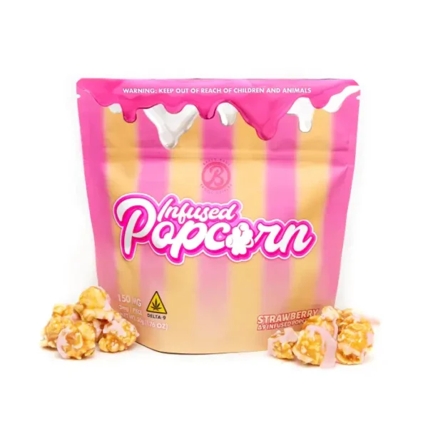 BAKEDBAGS INFUSED POPCORN - STRAWBERRY